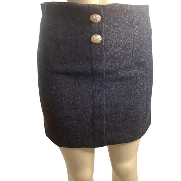 Steve Madden Size Medium Black Textured Mini Skirt. New - Picture 4 of 8